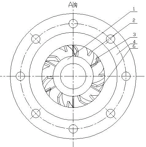 Space guide vane body of a staggered centrifugal pump
