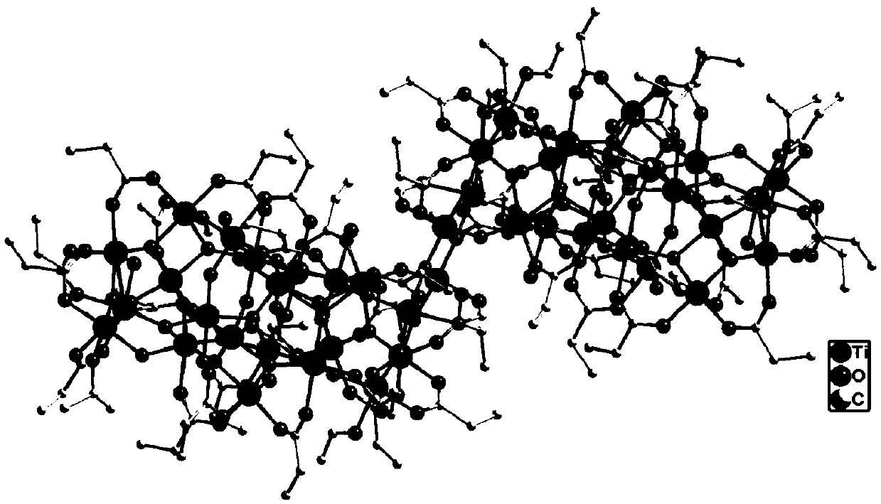 Polyoxo-titanium cluster and synthesis method and application thereof