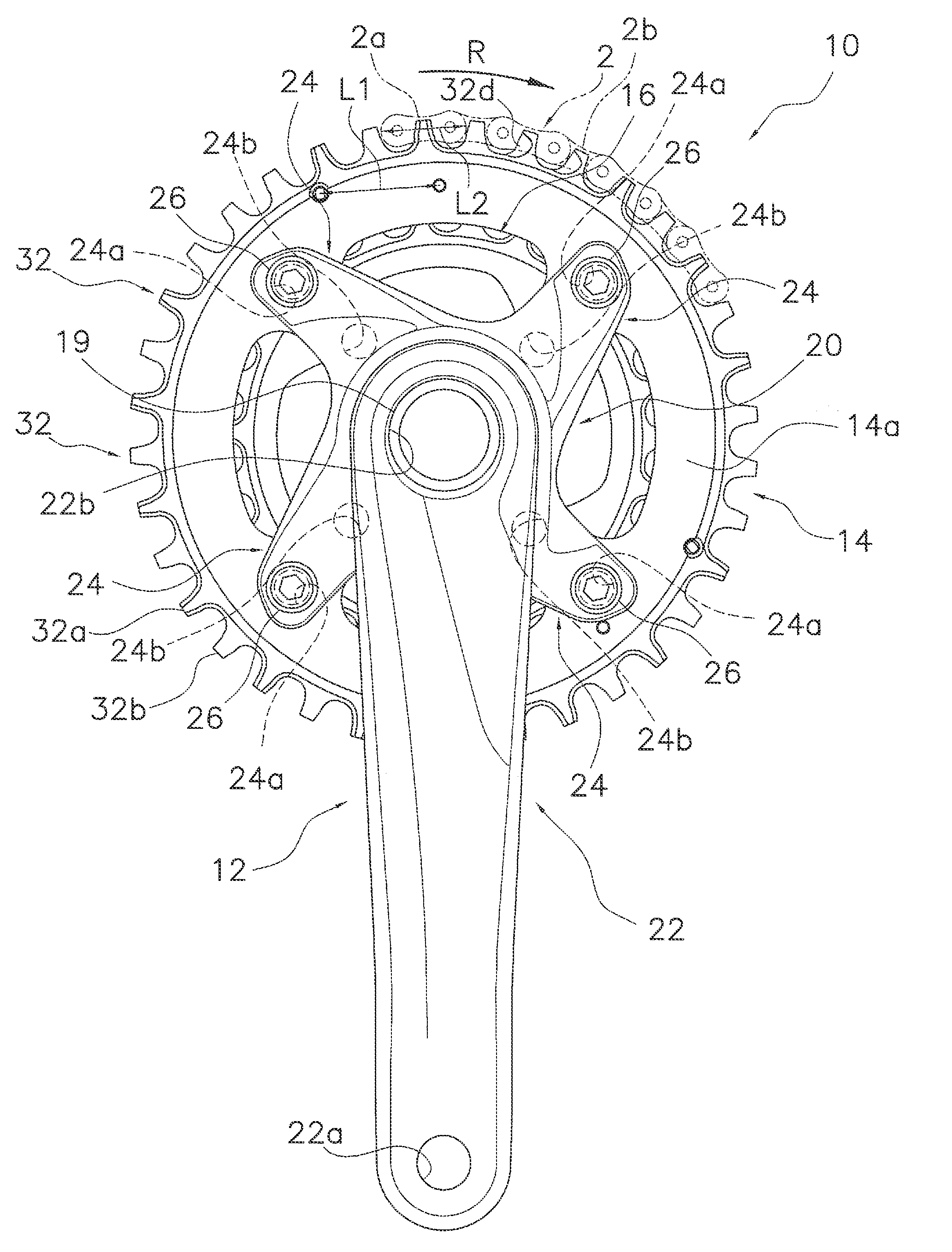 Bicycle sprocket and bicycle crank assembly