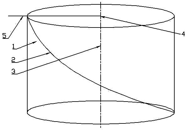 Axisymmetric external axially-spiral-up fin device