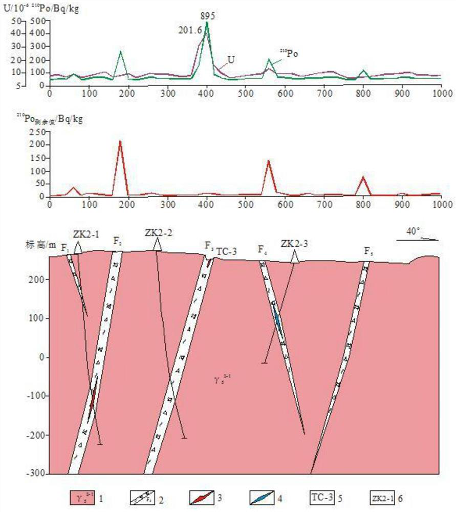 Hidden silicification fracture zone type uranium mine detection method