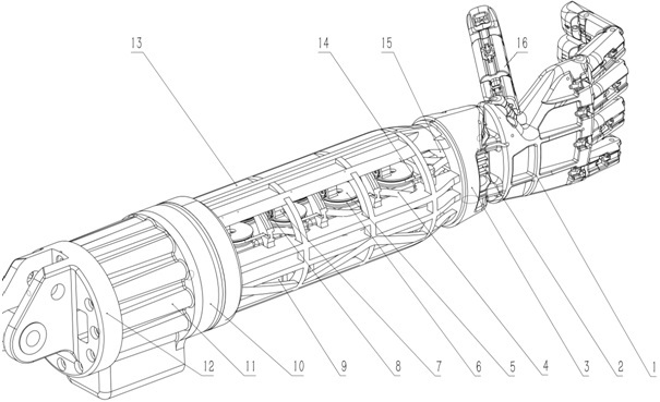 Bionic manipulator driving structure and driving method