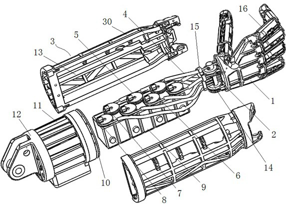 Bionic manipulator driving structure and driving method