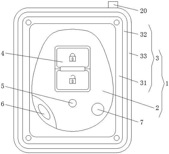 A two-button wireless remote control device for a car