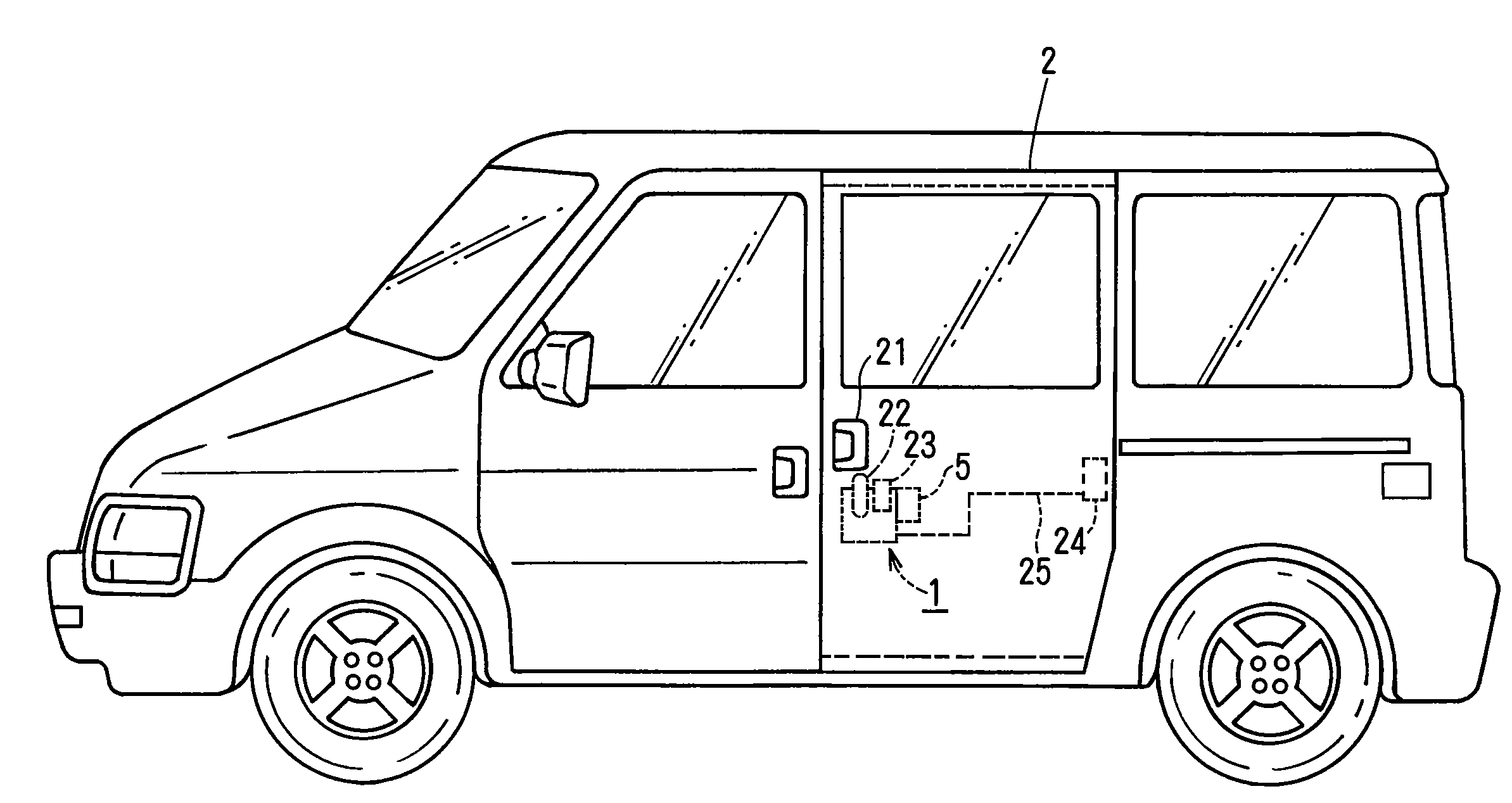 Operating device of a door latch in a vehicle