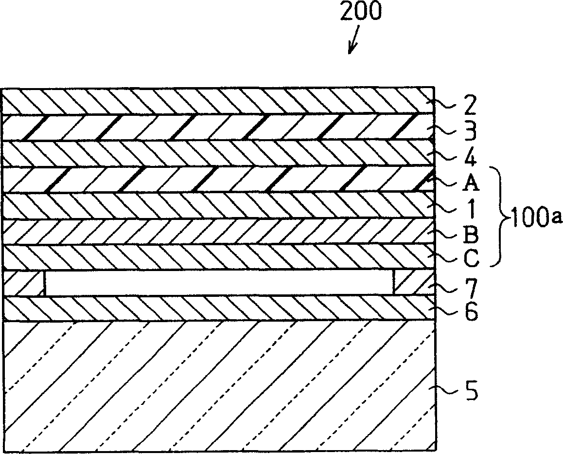 Transparent conductive laminate film, touch panel having this transparent conductive laminate film, and production method for this transparent conductive laminate film