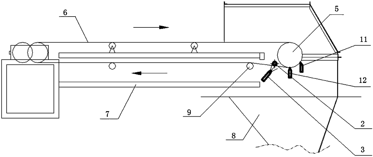 Conveyor belt cleaning device arrangement structure and cleaning method