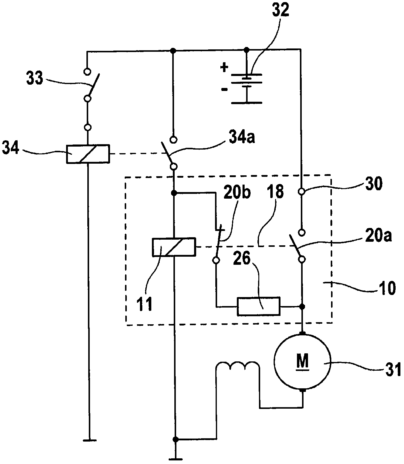 Engaging relay for starters of internal combustion engines