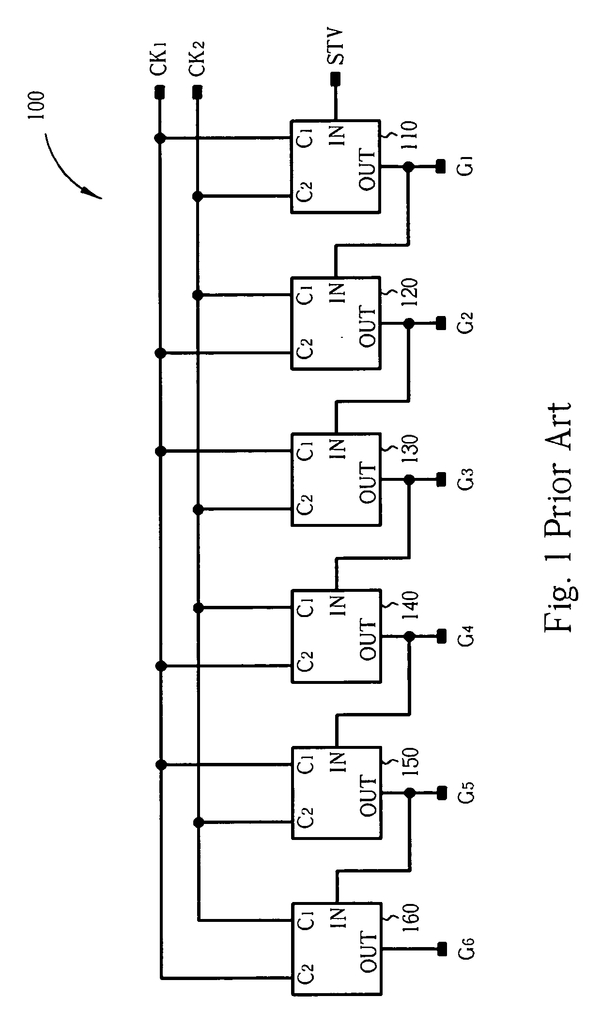Systems for displaying images by utilizing vertical shift register circuit to generate non-overlapped output signals