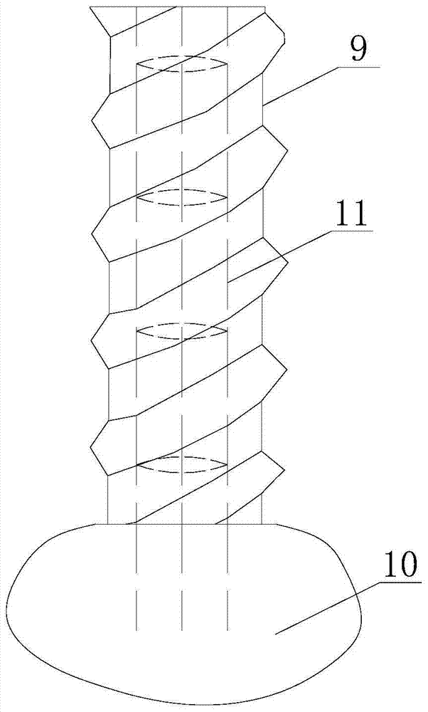 An end-supported threaded soil-squeezing pile-forming equipment and a pile-forming construction method