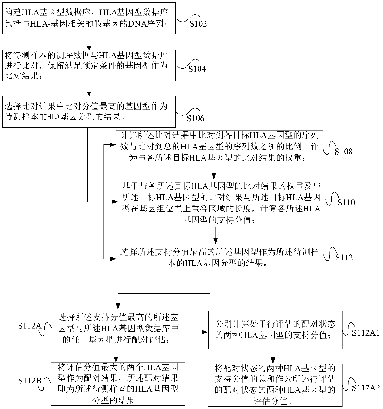 Method and device for HLA genotyping, storage medium and processor