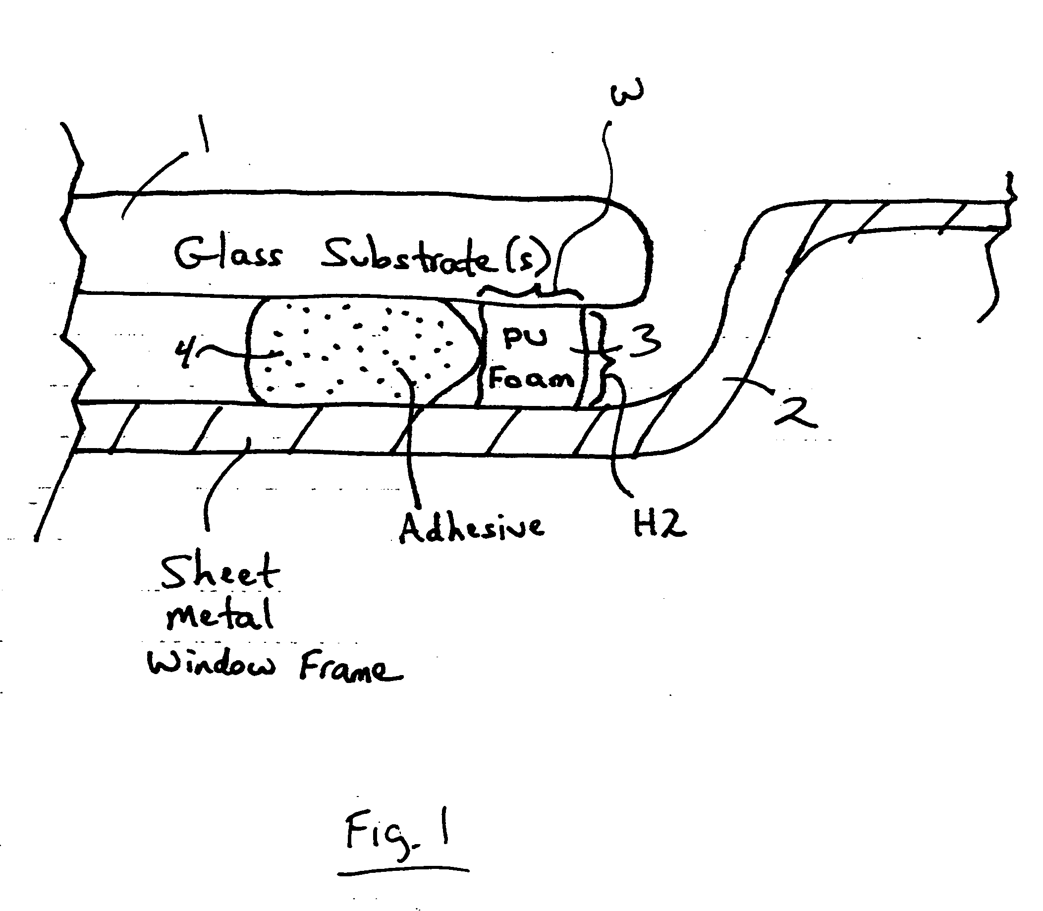 Vehicle window unit with foam based seal and corresponding method