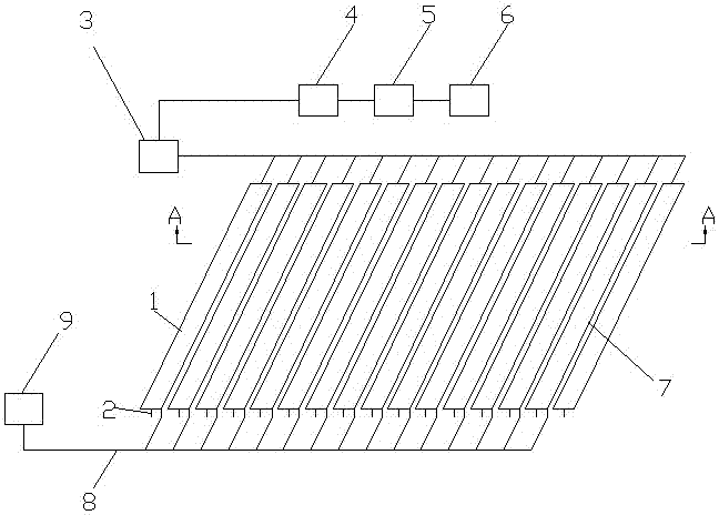 Large-area shading device of tea gardens based on photovoltaic panel power generation