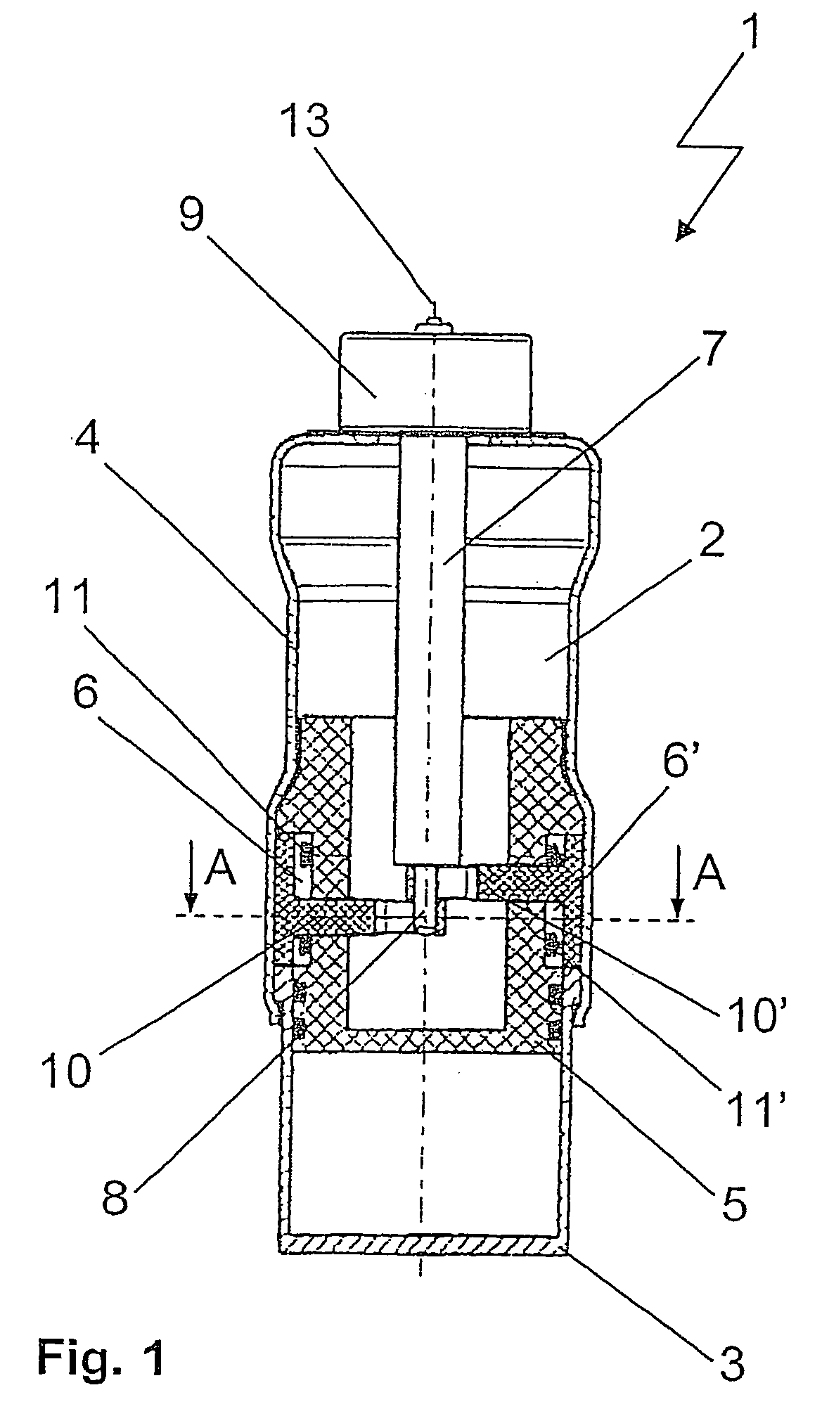 Device for absorption of impact energy on an automobile