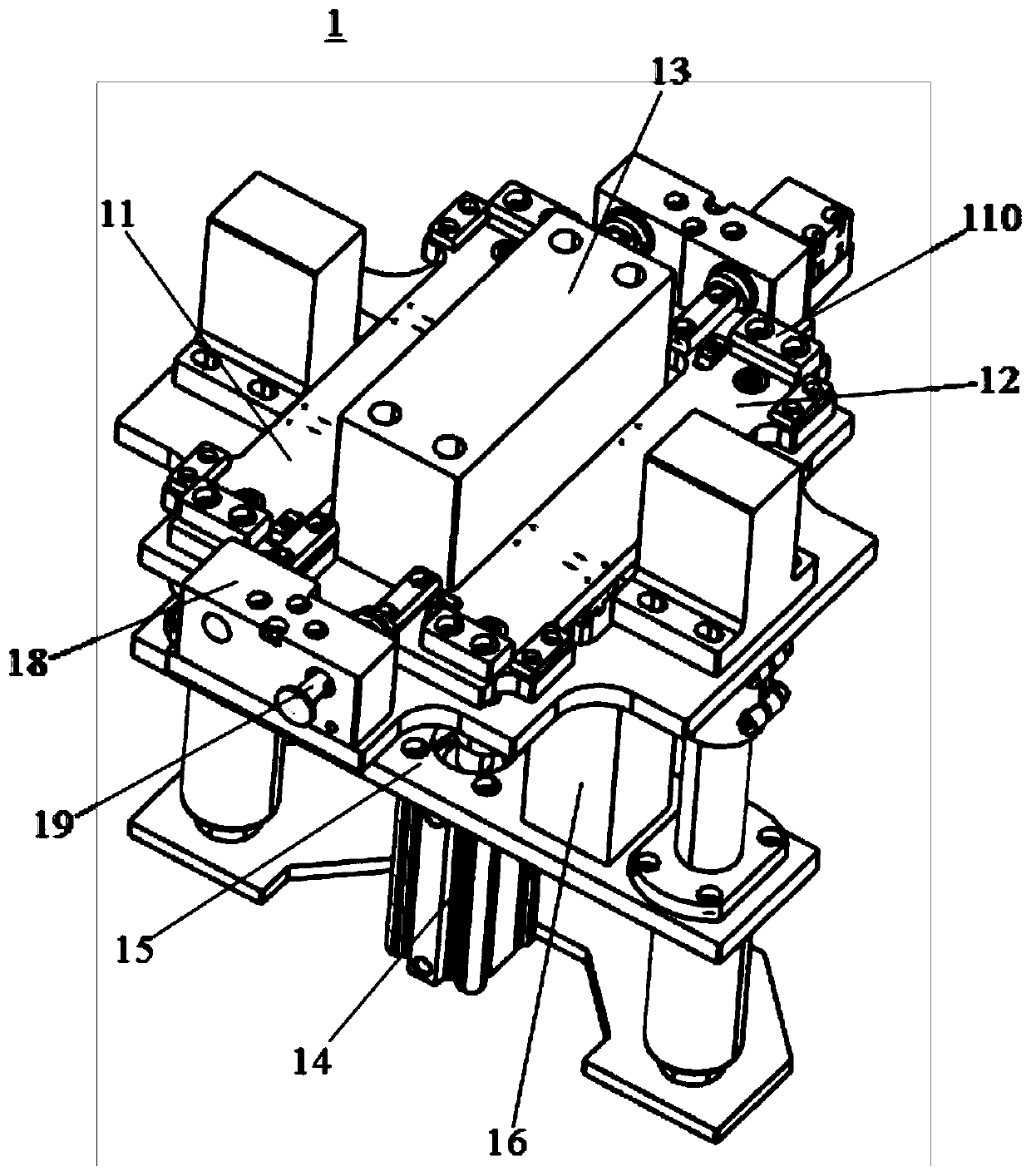 Shell product full-automatic pressing connecting and assembling mechanism