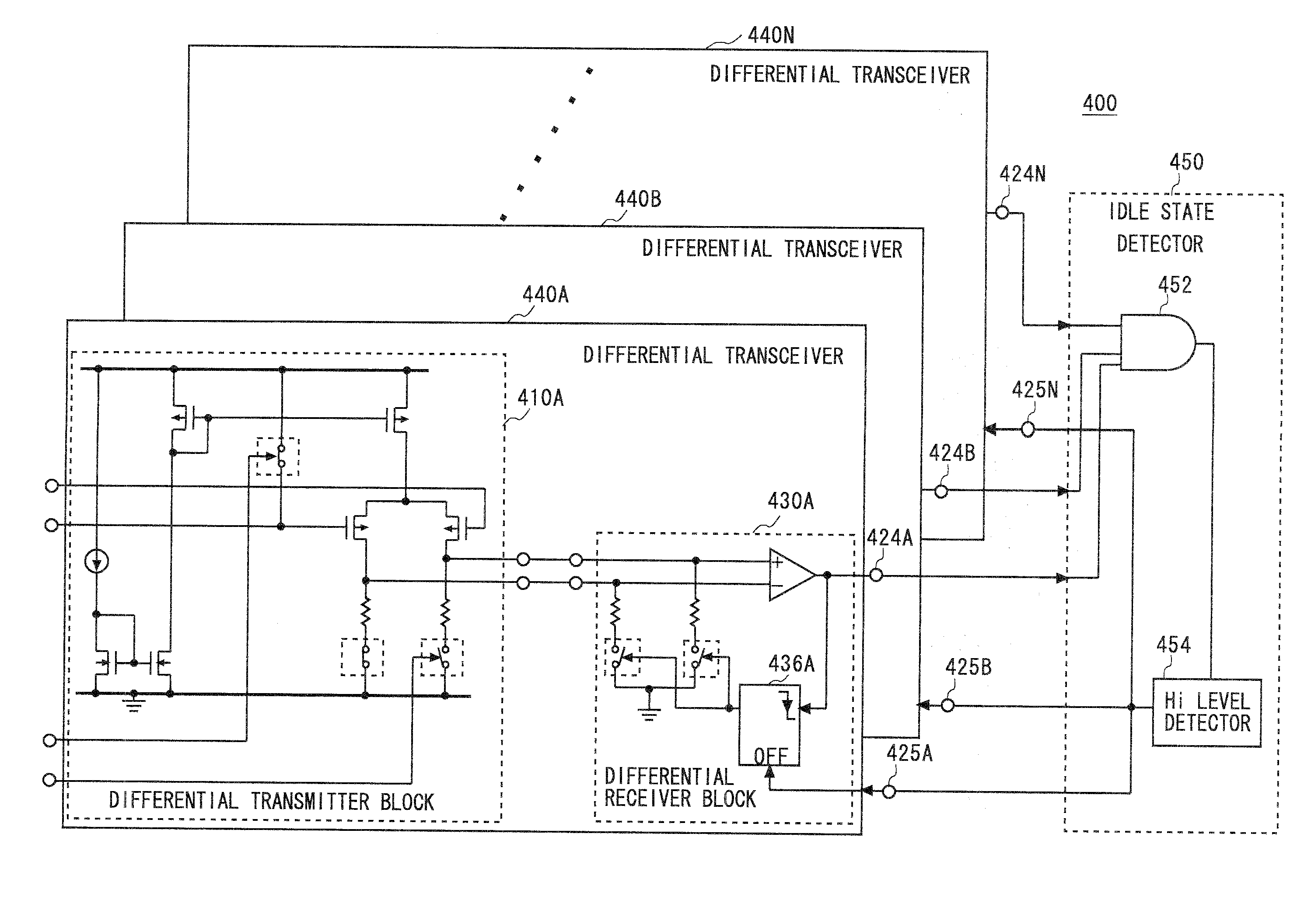 Differential transmitter, differential receiver, signal transmitter, and signal transmitting system