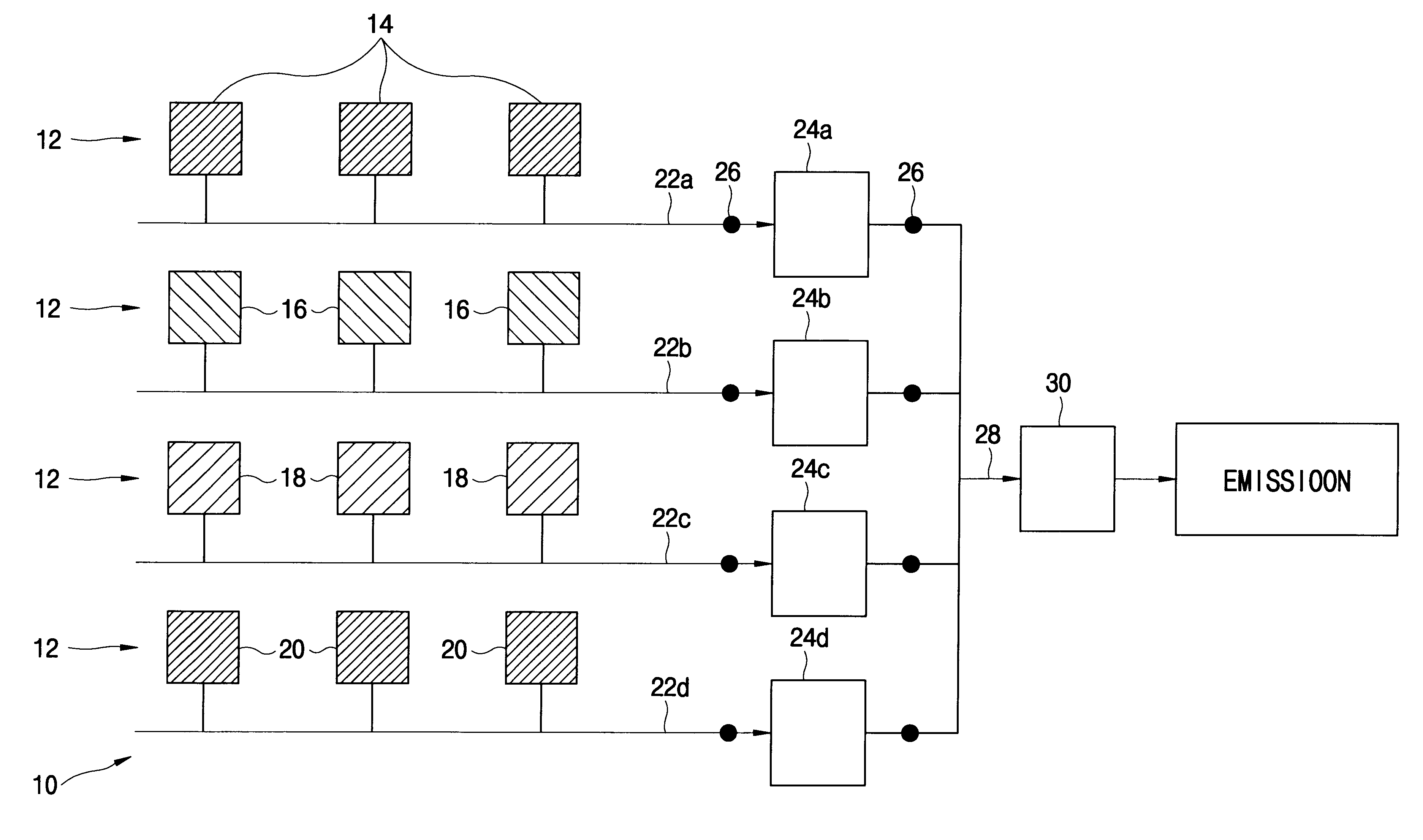 Method and apparatus for reducing PFC emission during semiconductor manufacture