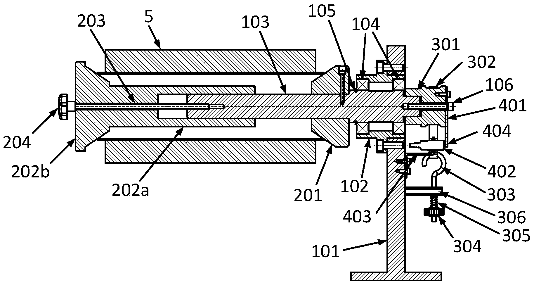 Composite material uncoiling centering adjustment device with damping function