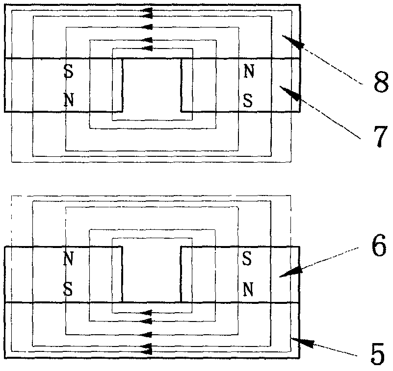 Like pole repelling type coreless motor