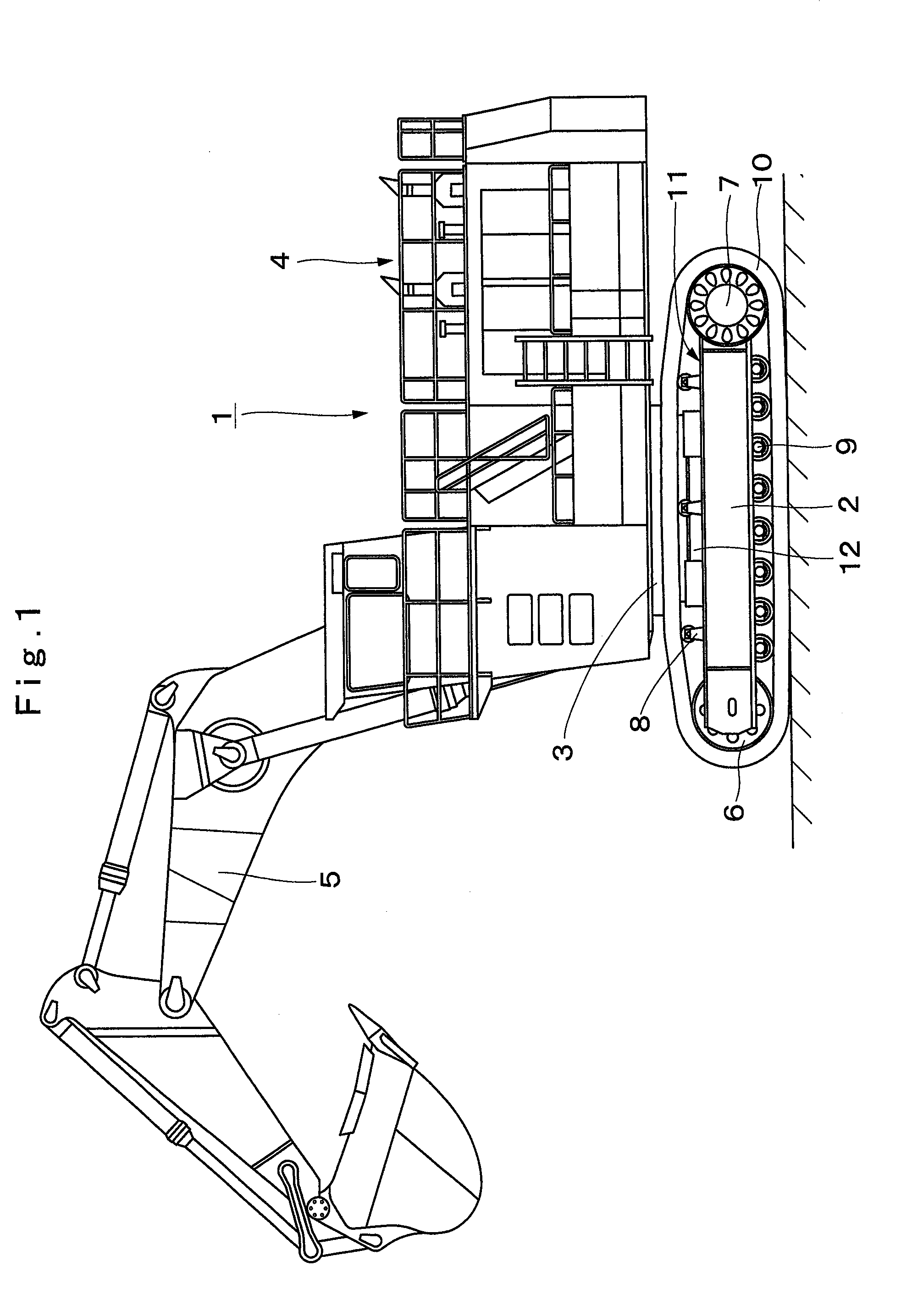 Truck frame for construction machine