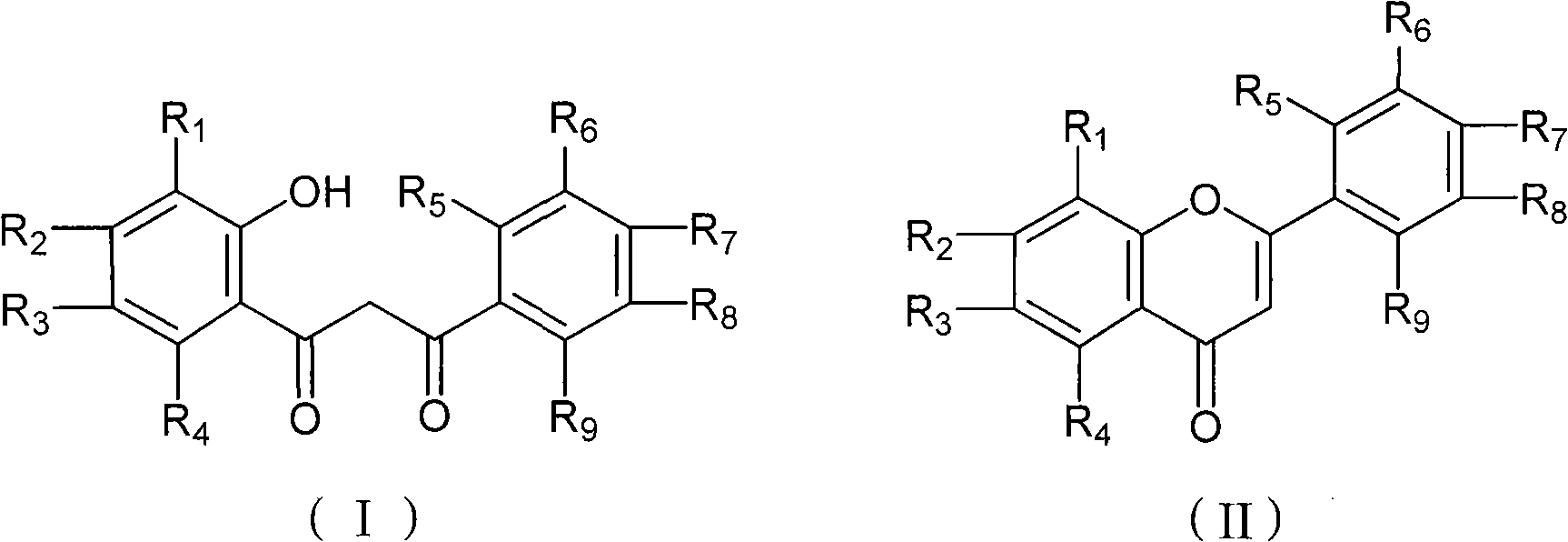 Chemical synthesis method of flavonoid compound