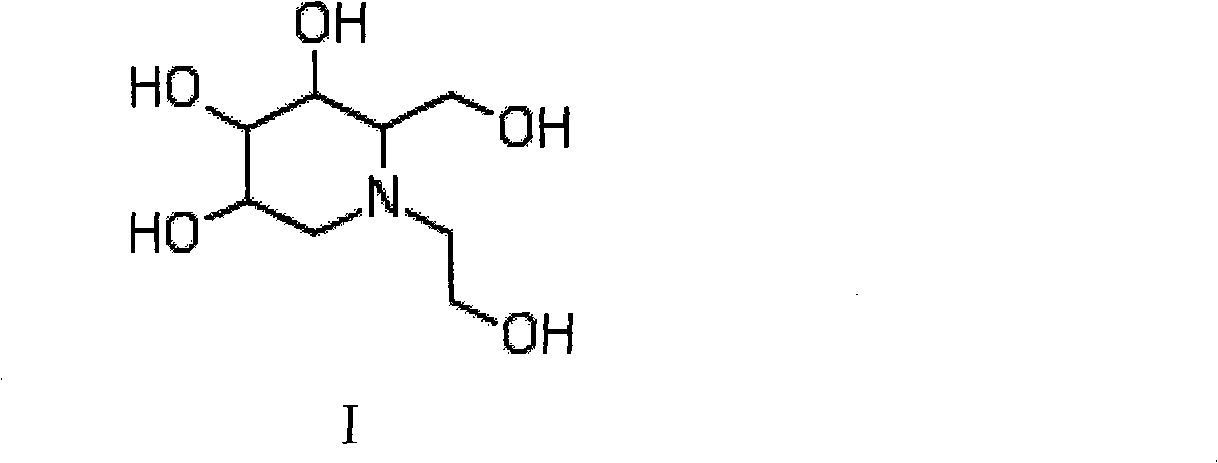 Method for preparing miglitol intermediate N-hydroxyethyl glucosamine