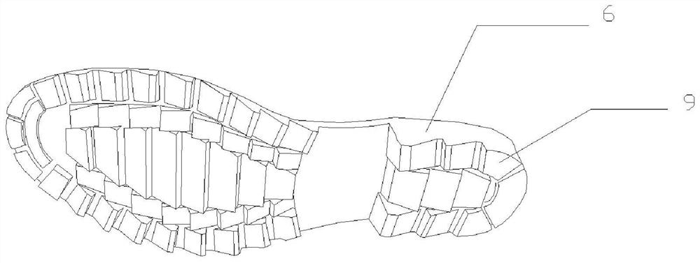 High-temperature-resistant shock-absorbing puncture-proof working shoe and preparation method thereof