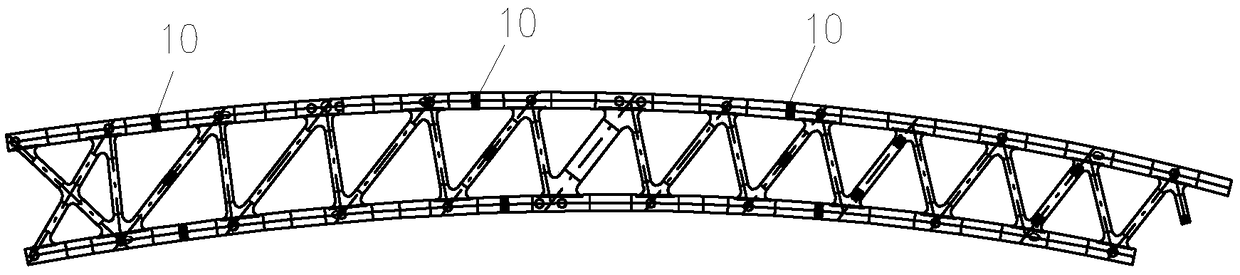 On-site horizontal splicing method of steel tube arch