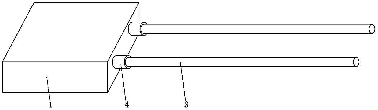 Small thermal link with double insulators