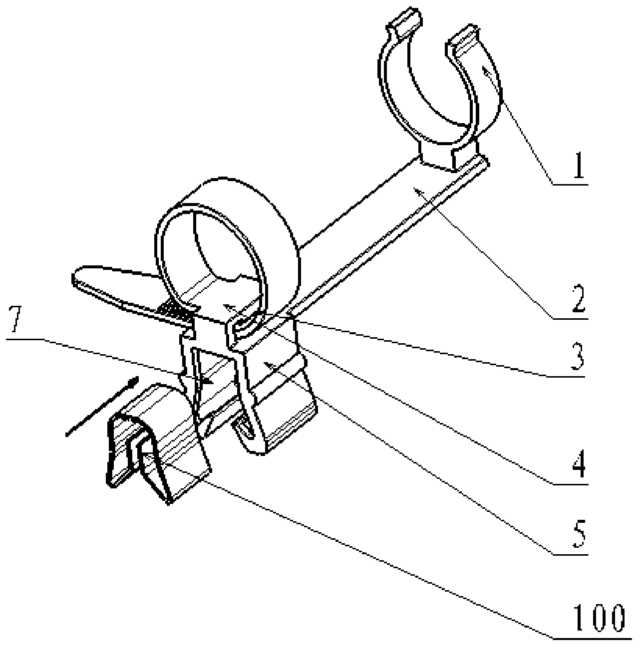 Airfoil-shaped spring and wiring-harness fixing special-shaped clamp