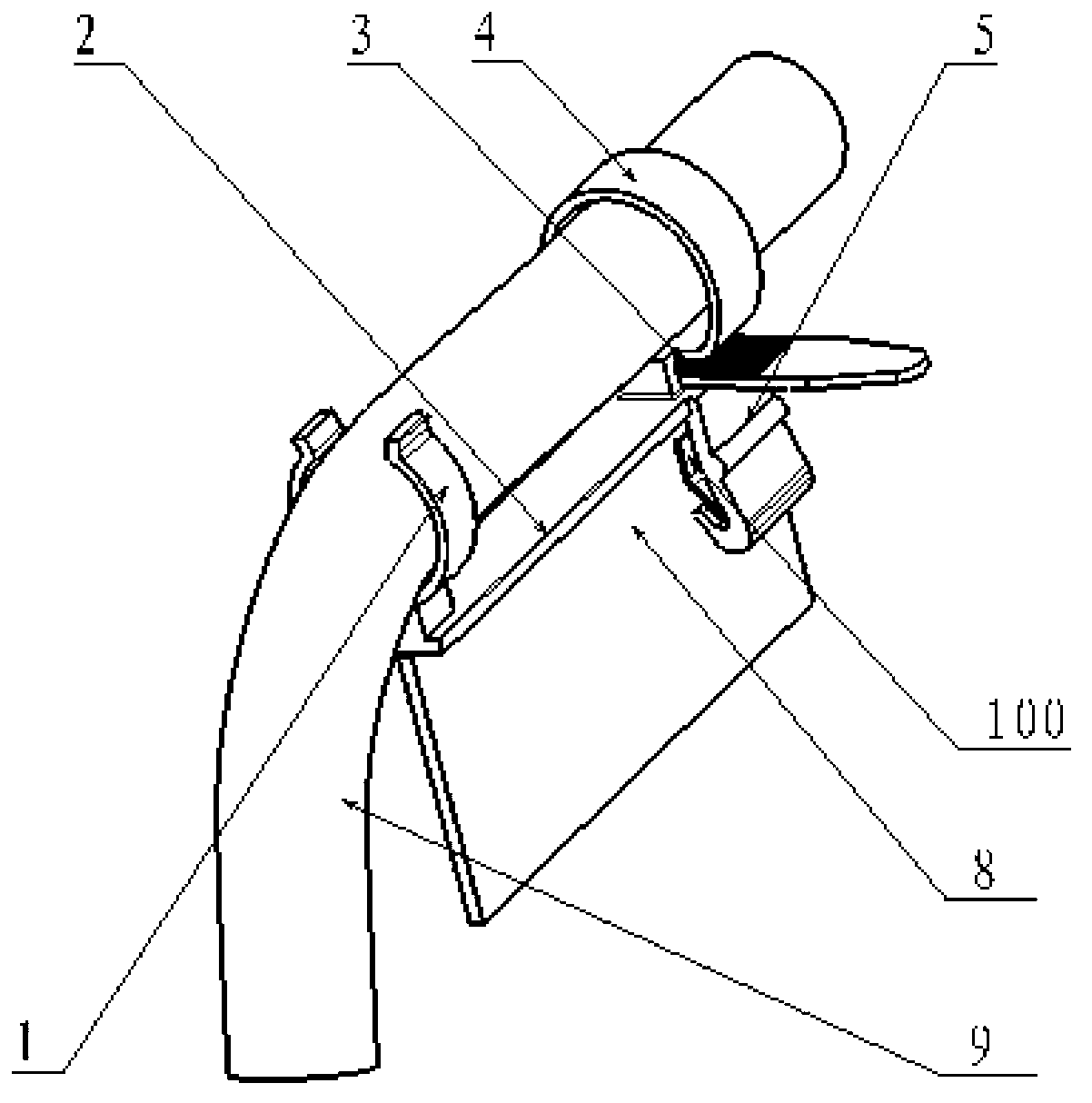 Airfoil-shaped spring and wiring-harness fixing special-shaped clamp
