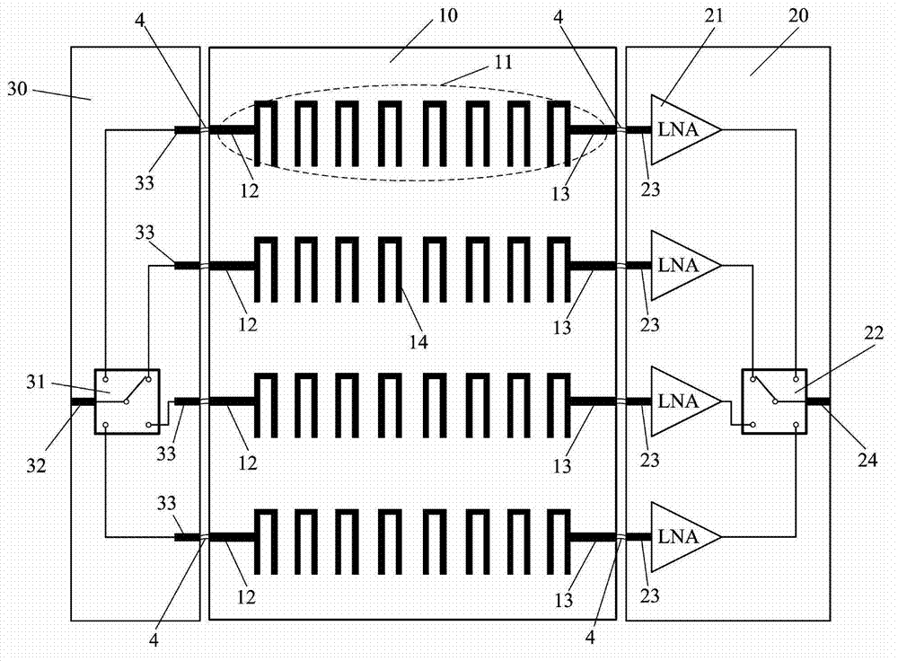 Integrated multichannel superconducting filter component