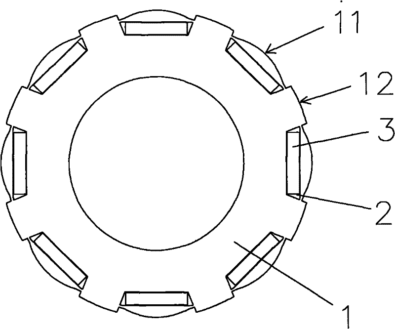 Outer surface structure of magnetic steel embedded rotor
