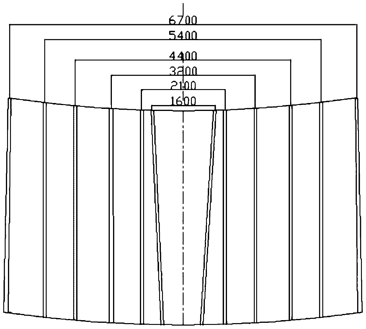 Closed free surface slotting blasting method capable of improving blasting efficiency