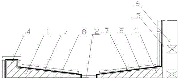 Shower room base mould capable of being tiled with ceramic tiles and manufacturing method thereof