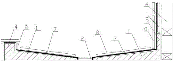 Shower room base mould capable of being tiled with ceramic tiles and manufacturing method thereof