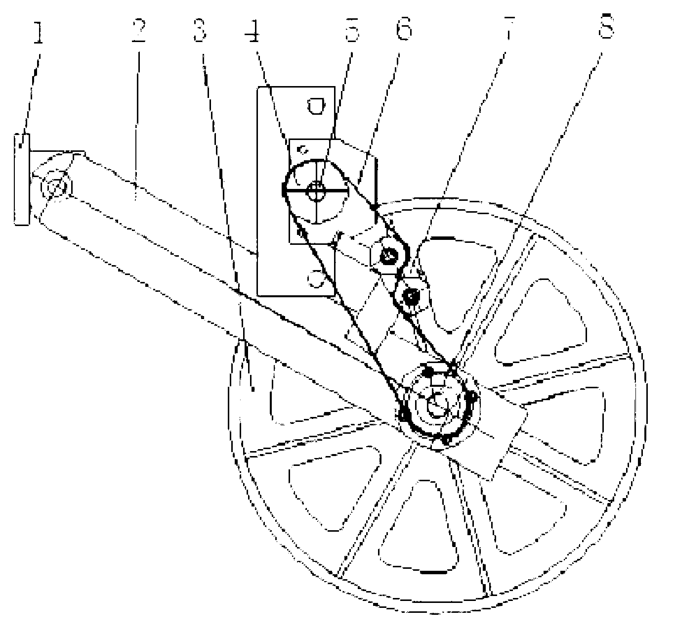 Transmission device for inter-row seeding machine