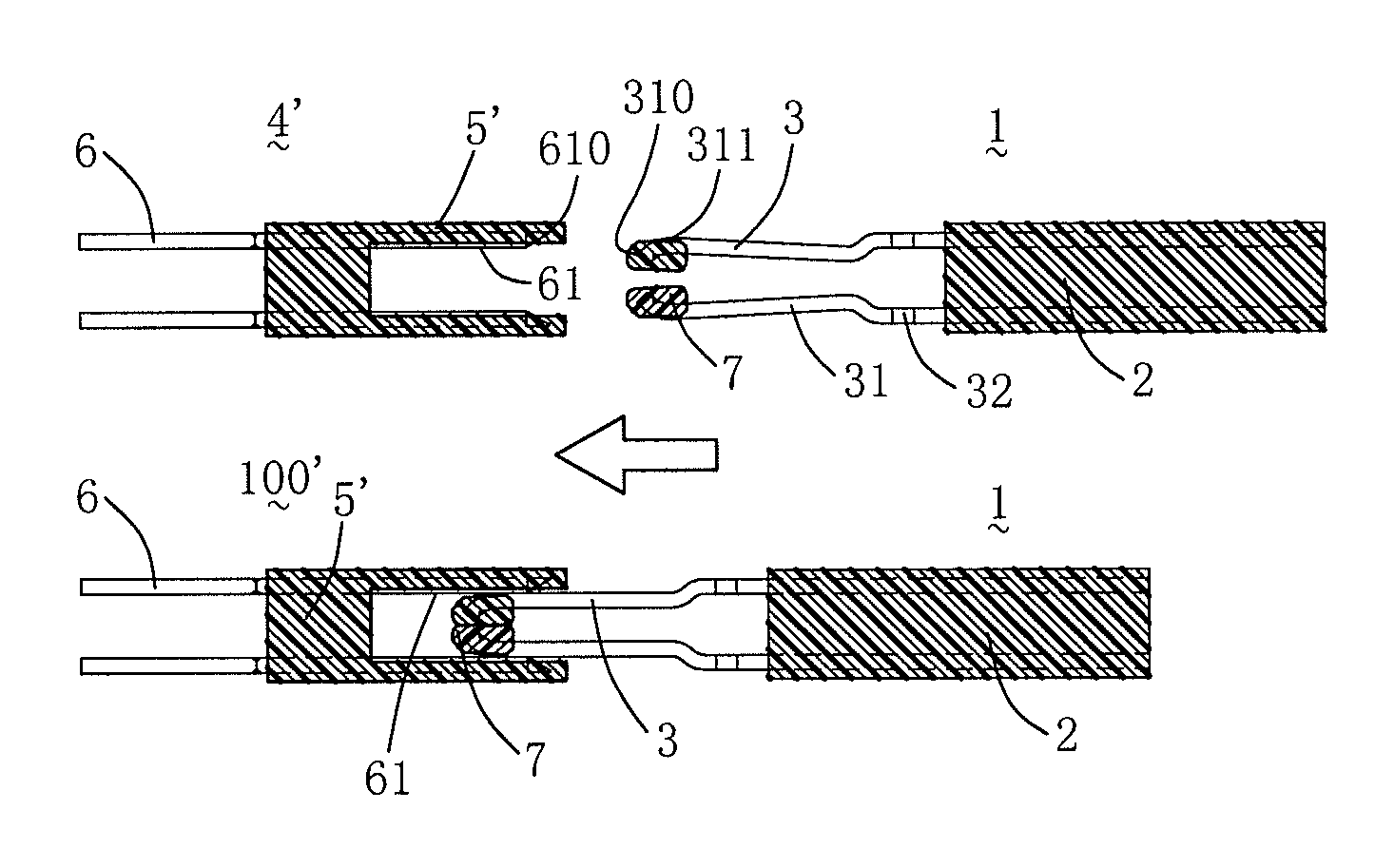 Electrical connector and electrical connector assembly having structures for preventing arc-discharge