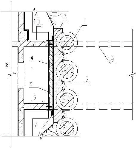 Blockage and waterproof construction method of basement external channel port