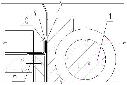 Blockage and waterproof construction method of basement external channel port