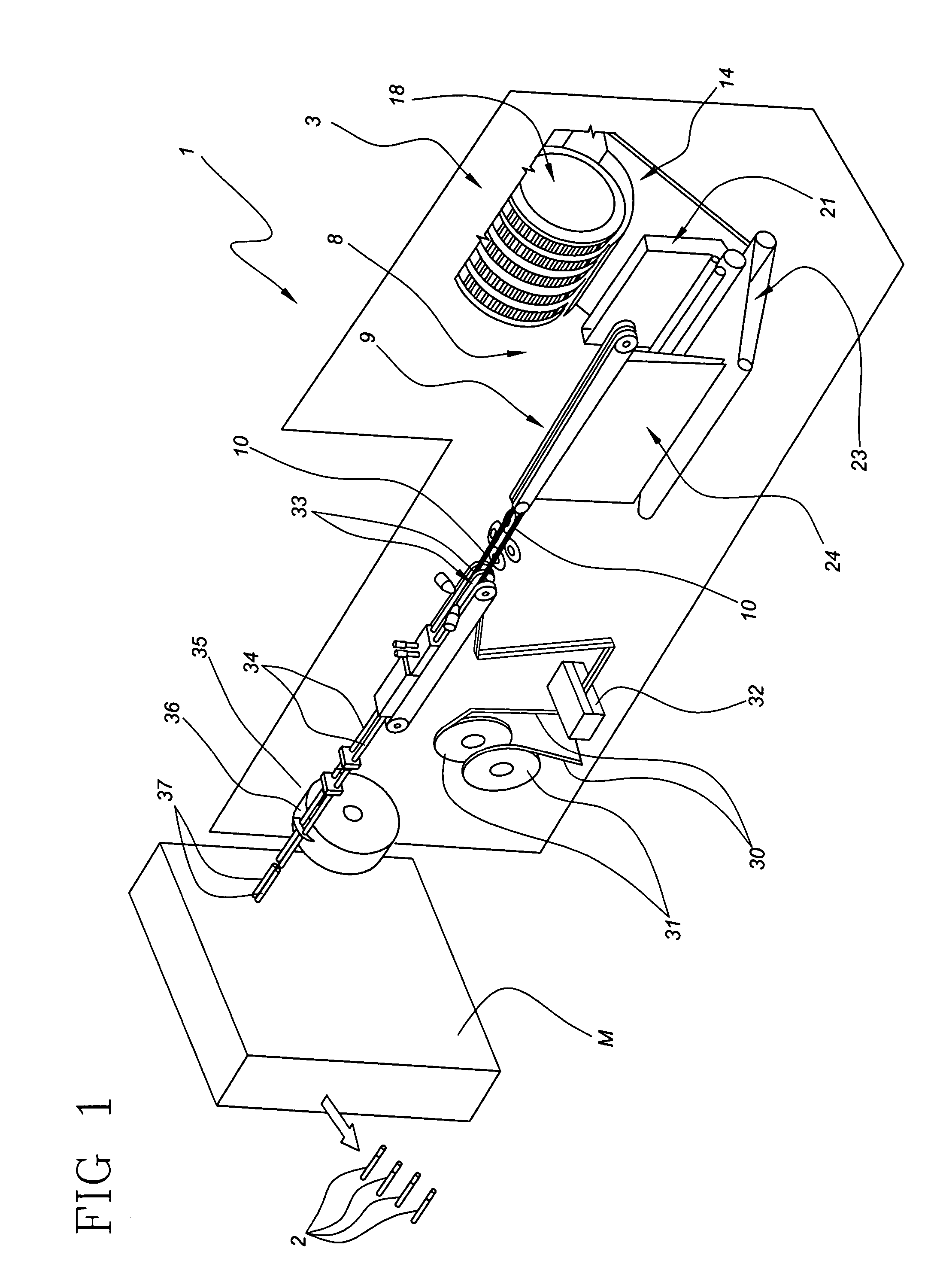Unit and a method for feeding tobacco in a machine for manufacturing tobacco products