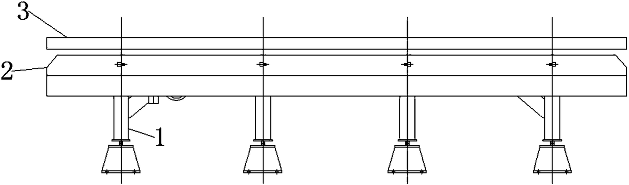 Roller way transportation device for expressway assembly type concrete component