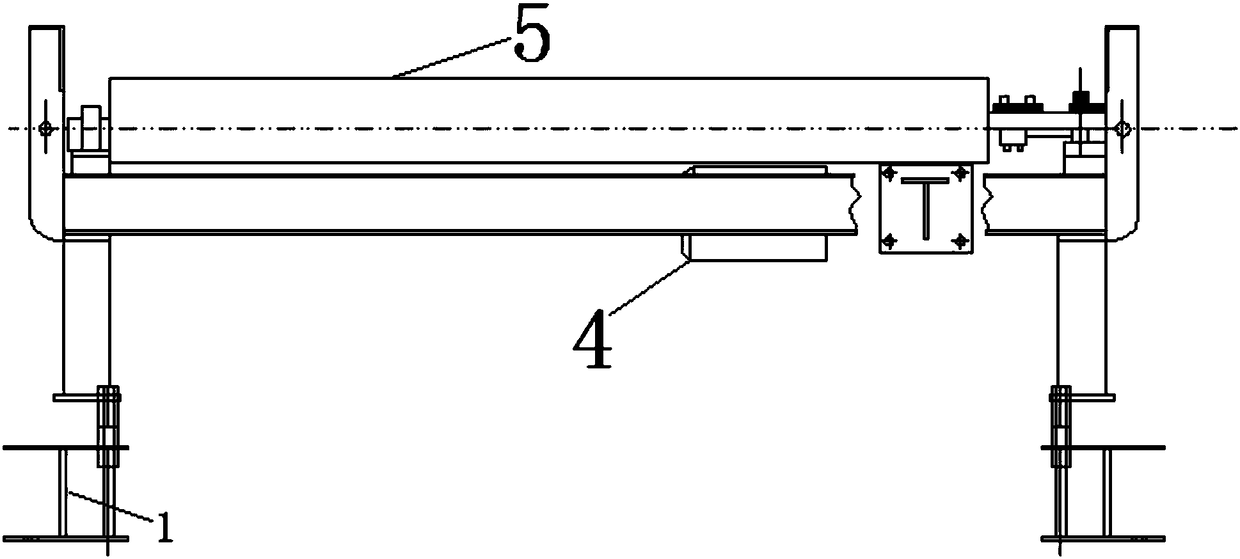 Roller way transportation device for expressway assembly type concrete component