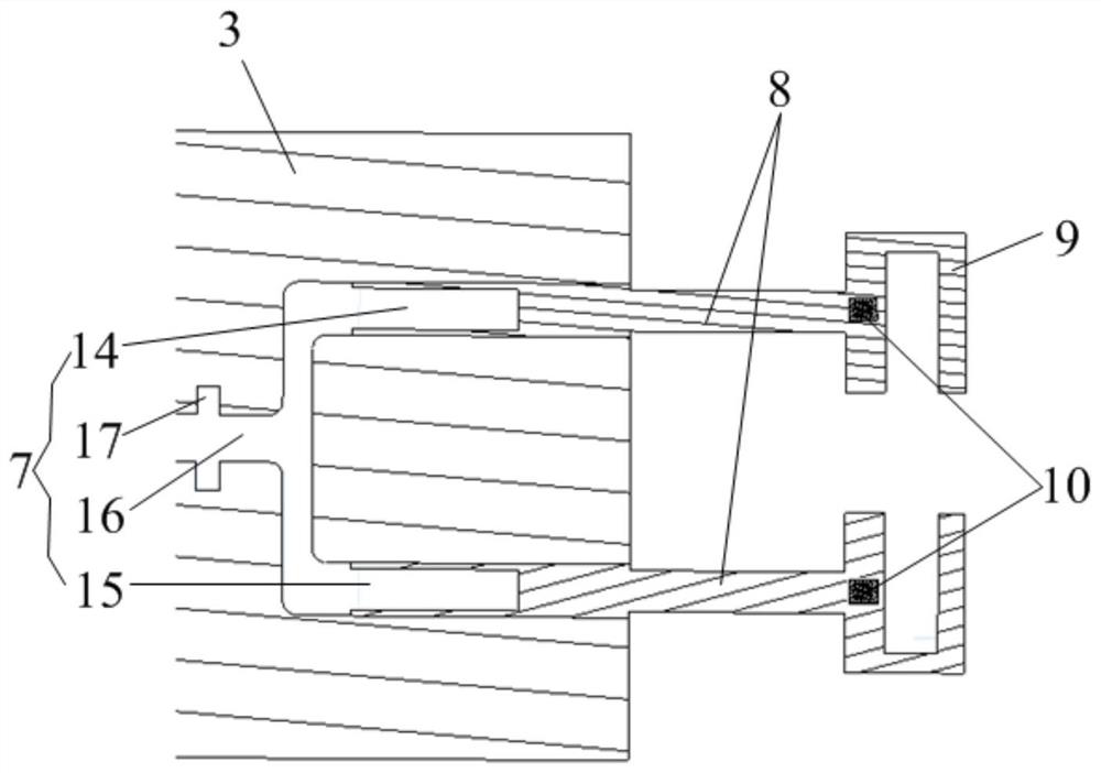 Gear shift fork foot deformation testing device