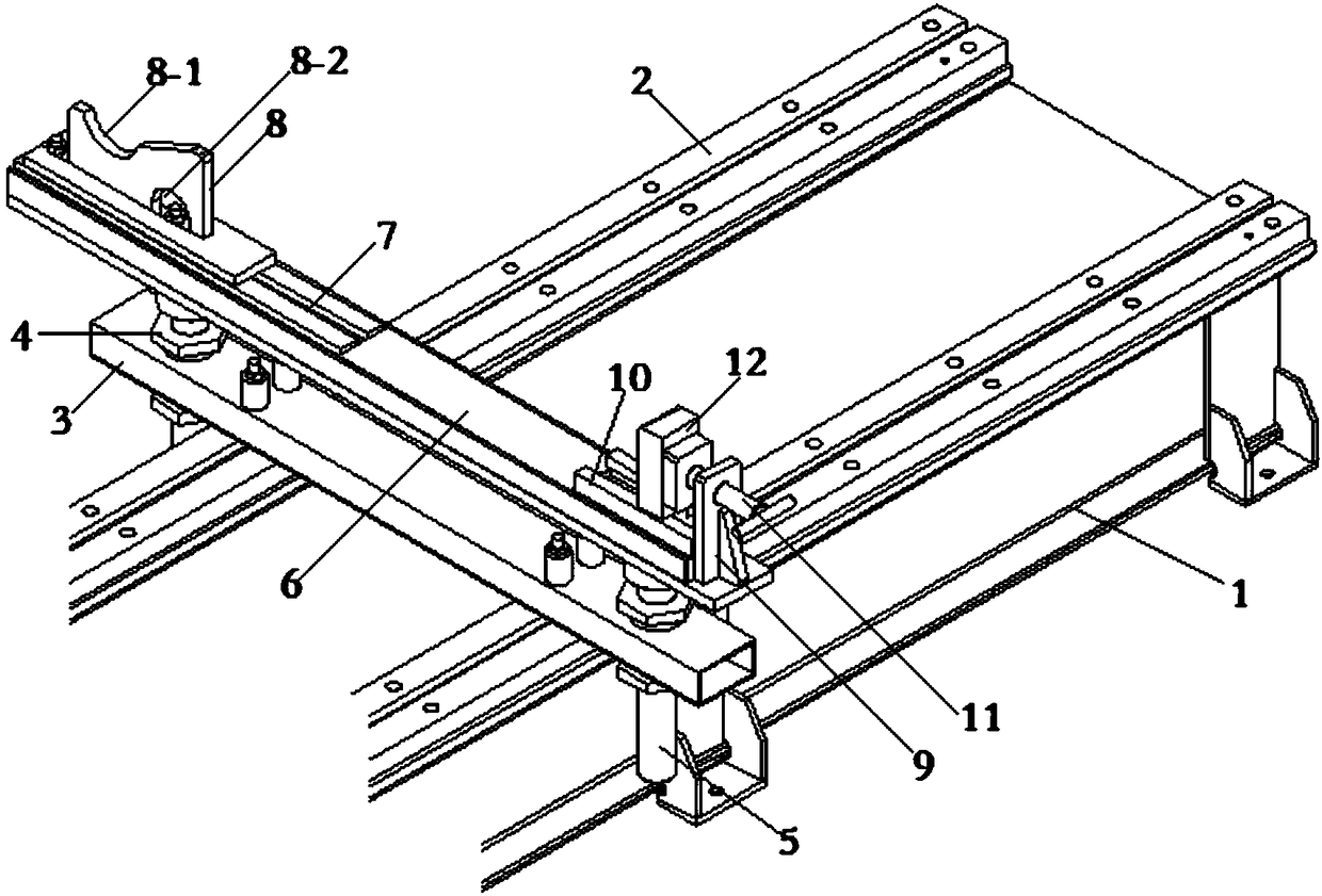 Automobile chassis beam multi-position riveting frame