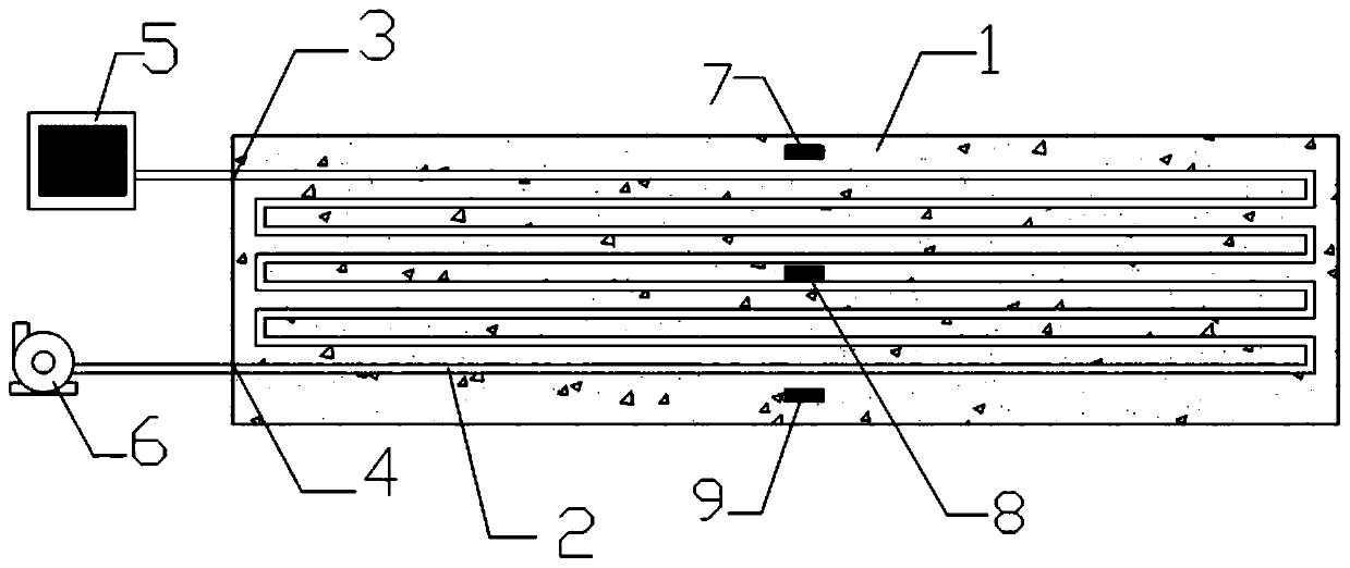 Air-cooled immersed tube section condensation tube device and construction method