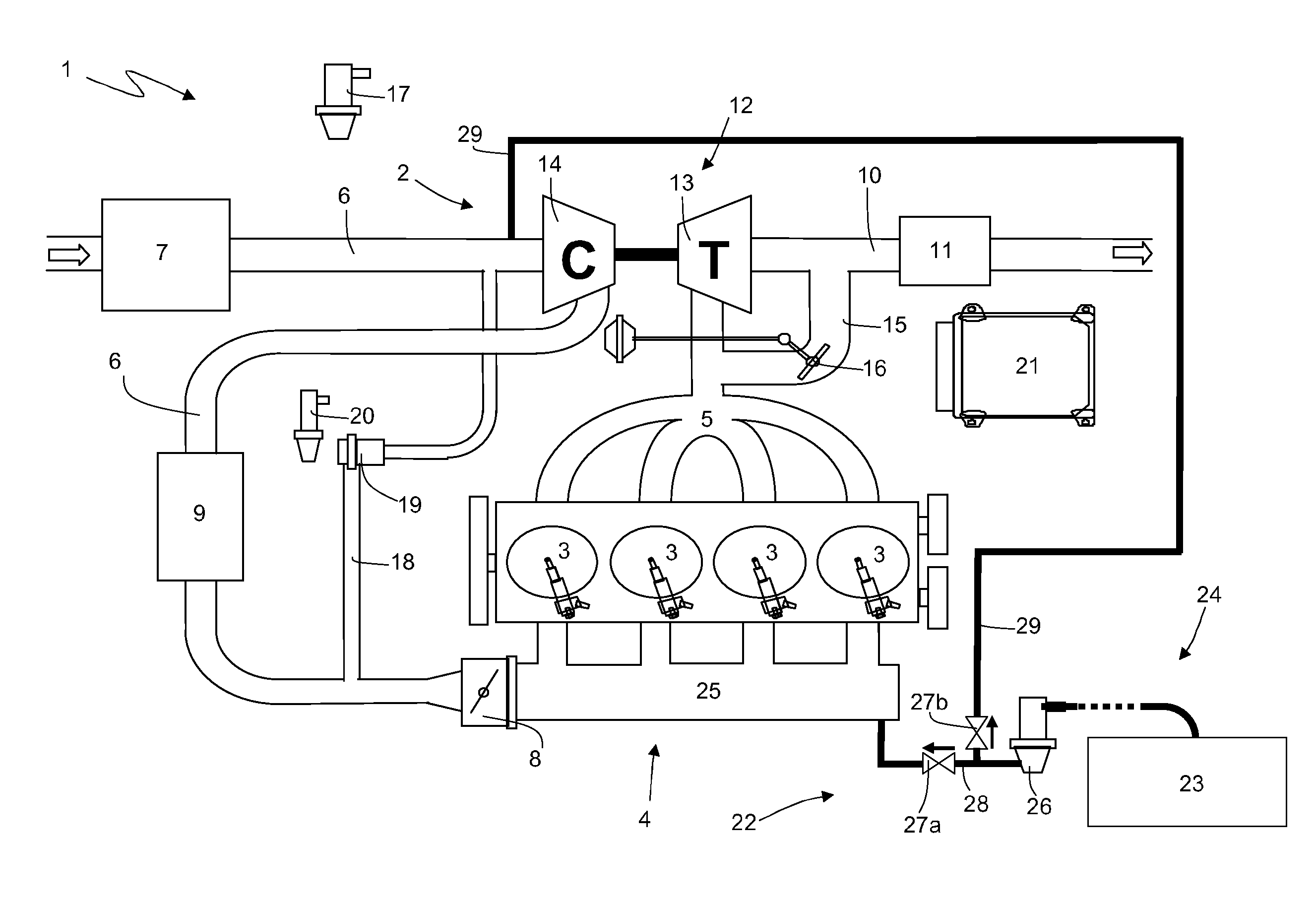 Intake Manifold With Integrated Canister Circuit For A Supercharged Internal Combustion Engine