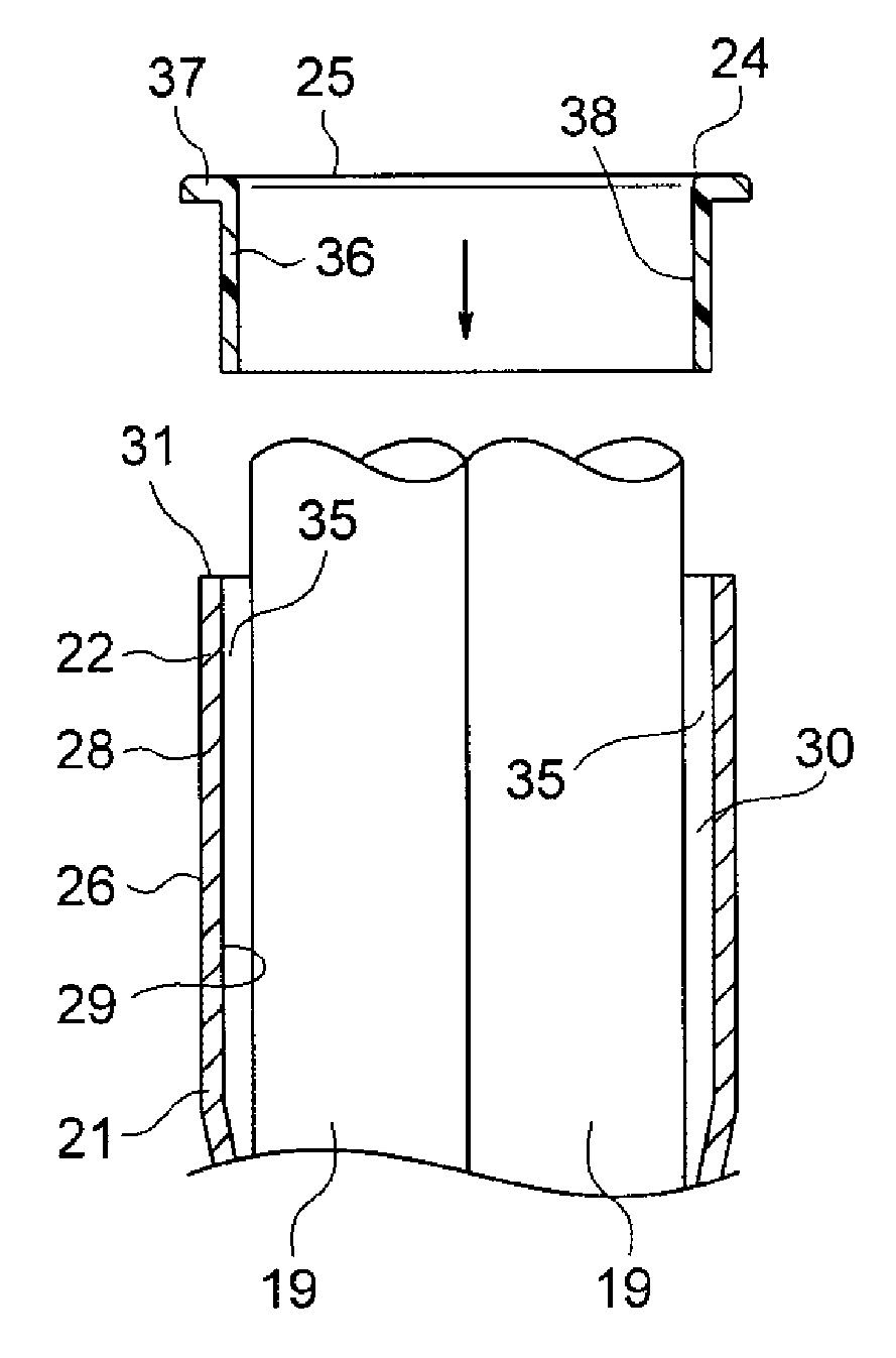 Wire harness with metal pipe and cap