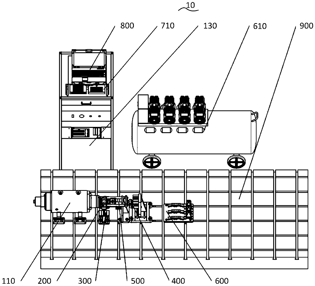 Electric spindle pneumatic loading device and state monitoring system