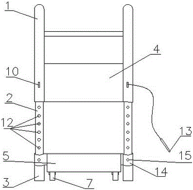 Logistic trailer capable of ascending and descending